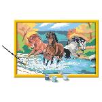 Peinture Au Numero CreArt Kids 31x21cm Horde de chevaux. Kit de peinture par numeros Numero d'Art. Des 9 ans. 25846. Ravensburger