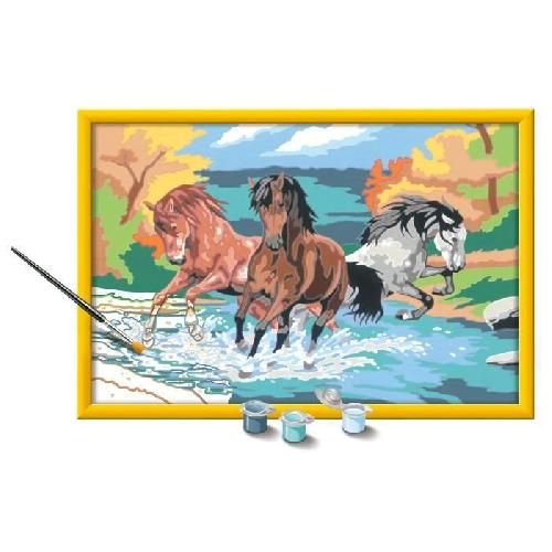 Peinture Au Numero CreArt Kids 31x21cm Horde de chevaux. Kit de peinture par numeros Numero d'Art. Des 9 ans. 25846. Ravensburger
