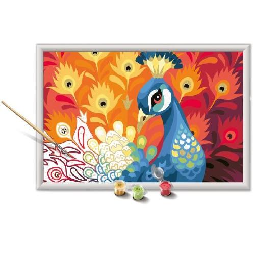 Peinture Au Numero CreArt Kids 31x21cm Paon. Kit de peinture par numeros Numero d'Art. Des 9 ans. 25907. Ravensburger
