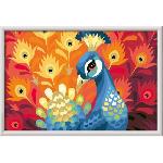 Peinture Au Numero CreArt Kids 31x21cm Paon. Kit de peinture par numeros Numero d'Art. Des 9 ans. 25907. Ravensburger