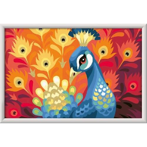 Peinture Au Numero CreArt Kids 31x21cm Paon. Kit de peinture par numeros Numero d'Art. Des 9 ans. 25907. Ravensburger