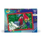 Peinture Au Numero CreArt Kids 31x21cm Perroquets. Kit de peinture par numeros Numero d'Art. Des 7 ans. 25854. Ravensburger