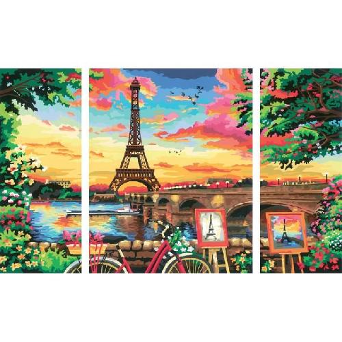 Jeu De Peinture CreArt Paris format triptyque 80x50cm - Peinture par numéros ? Des 12 ans ? Ravensburger - 20134