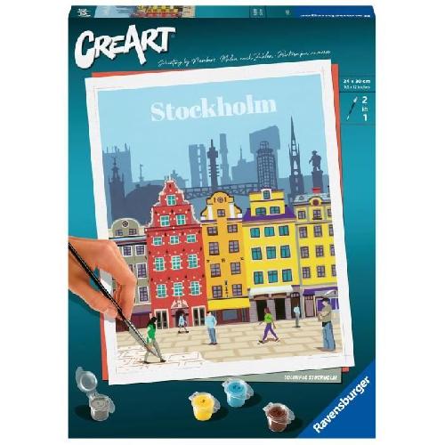 Jeu De Coloriage - Dessin - Pochoir CreArt Stockholm 24x30 cm - Peinture par numéros ? Des 12 ans ? Ravensburger - 23520