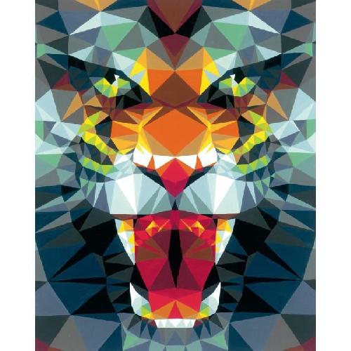 Jeu De Peinture CreArt Tigre polygonal 24x30 cm - Peinture par numéros ? Des 12 ans ? Ravensburger - 23514