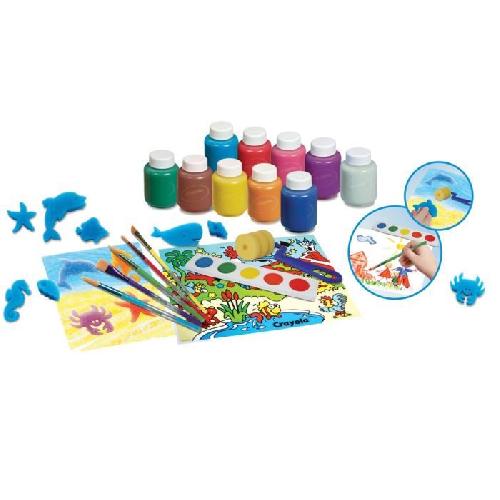 Jeu De Peinture Créatif - CRAYOLA - Mon Coffret de Peinture - Peintures variées non tachantes! Des 4 ans