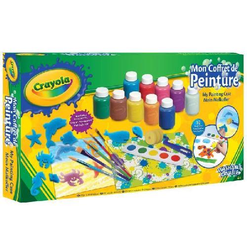 Jeu De Peinture Créatif - CRAYOLA - Mon Coffret de Peinture - Peintures variées non tachantes! Des 4 ans