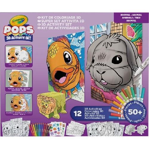 Jeu De Coloriage - Dessin - Pochoir Créatif - CRAYOLA - POPS 3D Color Pops Gift Set - Plus de 12 activités en 3D! Des 6 ans