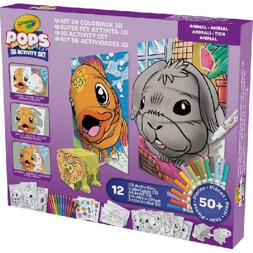 Jeu De Coloriage - Dessin - Pochoir Créatif - CRAYOLA - POPS 3D Color Pops Gift Set - Plus de 12 activités en 3D! Des 6 ans