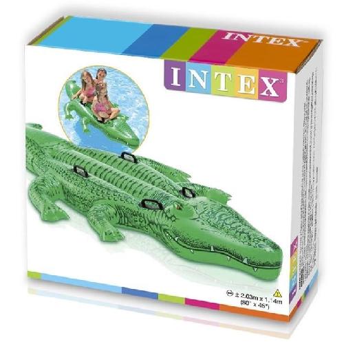 Bouee - Brassard - Flotteur - Gonflable De Securite Enfant Crocodile a chevaucher - INTEX - Longueur 193 cm - Mixte - A partir de 3 ans