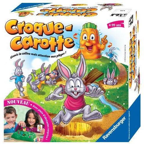 Jeu De Societe - Jeu De Plateau Croque Carotte. Jeu de parcours rigolo pour enfant. 2 a 4 joueurs. Ravensburger. 22223. Des 4 ans