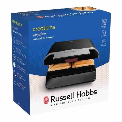 Croque Monsieur Croque-monsieur - RUSSELL HOBBS - 26800-56 - 750 W - Chauffage rapide : 108 s - Anti-adhésif - Noir / Acier