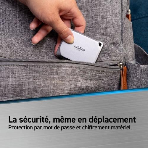 Disque Dur Externe CRUCIAL- SSD Externe Portable - X9 Pro - 1 To - USB 3.0 - CT1000X9PROSSD9