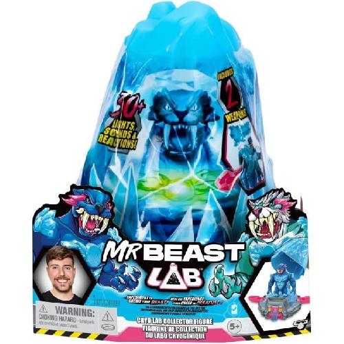 Figurine Miniature - Personnage Miniature Cryo Lab - MOOSE TOYS - Mr. Beast Lab - 18 cm. 30 Lumieres et Sons. 2 Fauves a Collectionner