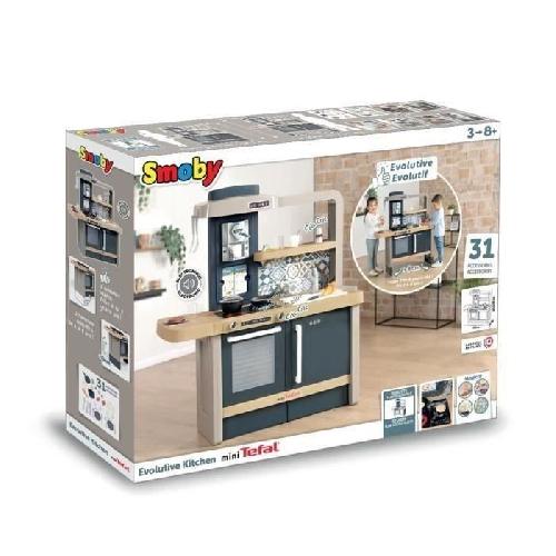 Jeu De Cuisine Creative - Jeu Culinaire Cuisine évolutive Tefal de Smoby - Pour enfants des 3 ans - Avec plinthes amovibles - 31 accessoires inclus