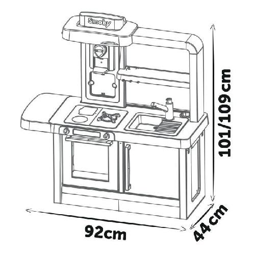 Jeu De Cuisine Creative - Jeu Culinaire Cuisine évolutive Tefal de Smoby - Pour enfants des 3 ans - Avec plinthes amovibles - 31 accessoires inclus