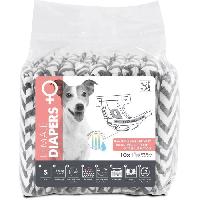 Culotte Hygienique - Couche - Incontinence - Protection Menstruelle - Chaleurs Couches pour chien - M PETS - DIAPERS - Femelle S x10 - Tour de taille 17.5-37 cm - 2-4 kg - Indicateur d'humidité - 12h protection