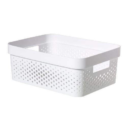 CURVER Bac Infinity 11L Dots - Plastique recycle - Blanc