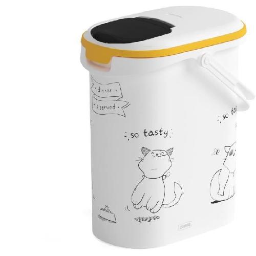 Distributeur D'aliment CURVER Conteneur a croquettes pour chat  4 kg - 10L - Le diner et servi