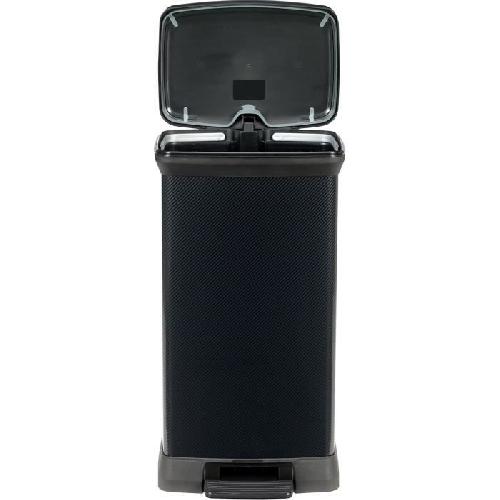 Poubelle - Corbeille - Support Sac CURVER Decobin Poubelle a pedale rectangulaire - 50 L - Noir carbone