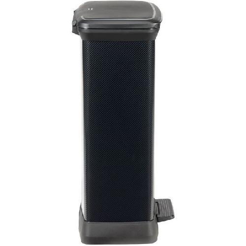 Poubelle - Corbeille - Support Sac CURVER Decobin Poubelle a pedale rectangulaire - 50 L - Noir carbone