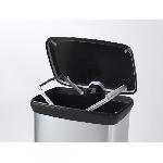 Poubelle - Corbeille - Support Sac CURVER Poubelle a pedale - 50 litres - Aspect metal - Plastique recycle