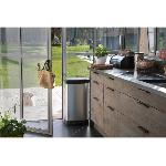 Poubelle - Corbeille - Support Sac CURVER Poubelle a pedale - 50 litres - Aspect metal - Plastique recycle