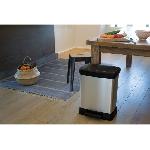 Poubelle - Corbeille - Support Sac Curver Poubelle duo a pedale Deco 28 L Argente 240638