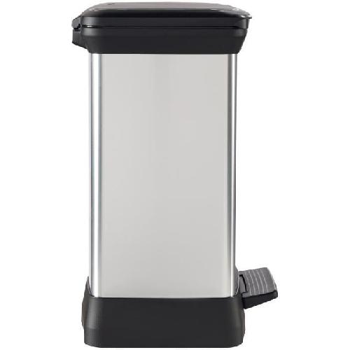 Poubelle - Corbeille - Support Sac Curver Poubelle duo a pedale Deco 28 L Argente 240638