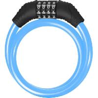 Cycles Antivol trottinette et vélo - BEEPER - Câble 60 cm - Code 4 chiffres - Bleu