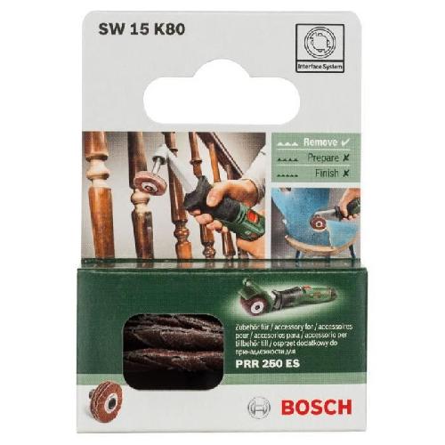 Accessoire - Consommable Machine Outil Cylindre abrasif Bosch - -Accesssoire pour Texoro. Grain 80. Largeur 15mm. Souple-