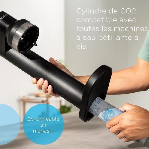 Gazeificateur - Machine A Sodas Cylindre CO2 de réserve BRITA pour machines a eau pétillante - Blanc - Gazéifie jusqu'a 60L d'eau pétillante