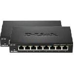 Switch - Hub Ethernet - Injecteur D-Link DGS-108x2 Pack de 2 switches 8-Port Gigabit