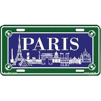 Decoration Murale - Tableau - Cadre Photo - Sticker Plaques metal Rue PARIS