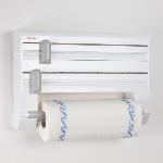 Distributeur De Serviettes - Porte Serviette Derouleur mural Leifheit Parat ComfortLine 25703. porte-rouleau cuisine pour 3 rouleaux avec lames tranchantes. blanc