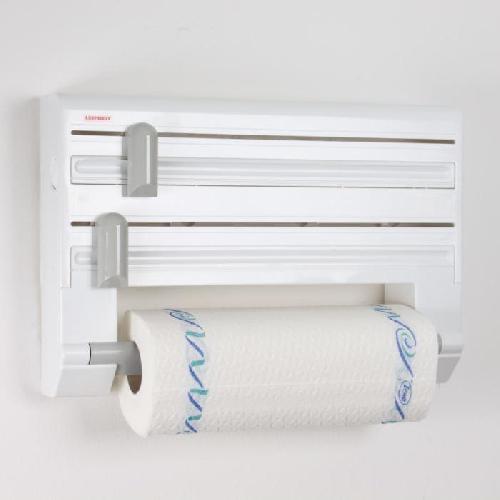 Distributeur De Serviettes - Porte Serviette Derouleur mural Leifheit Parat ComfortLine 25703. porte-rouleau cuisine pour 3 rouleaux avec lames tranchantes. blanc