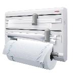 Distributeur De Serviettes - Porte Serviette Derouleur mural Leifheit Parat ComfortLine 25703. porte-rouleau cuisine pour 3 rouleaux avec lames tranchantes. blanc