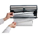 Distributeur D'aluminium Derouleur mural Leifheit Parat Royal 25793. porte-rouleau cuisine en acier inoxydable pour 3 rouleaux. lames tranchantes. blanc