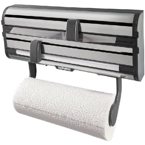 Distributeur D'aluminium Derouleur mural Leifheit Parat Royal 25793. porte-rouleau cuisine en acier inoxydable pour 3 rouleaux. lames tranchantes. blanc