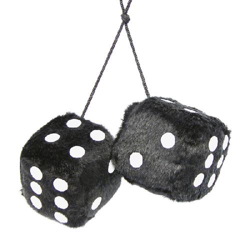 Personnalisation Decoration Tuning Des en peluche noir 6x6x 6cm