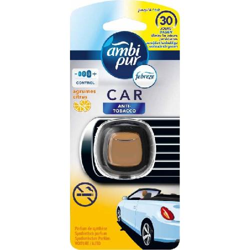 Desodorisant Auto - Parfum Auto Desodorisant jetable AMBI PUR anti-tabac x6