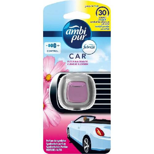 Desodorisant Auto - Parfum Auto Desodorisant jetable AMBI PUR fleur naissante x6