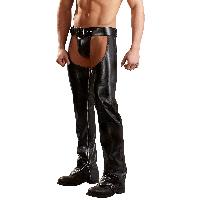 Dessous Chaps et String Noir - XXL