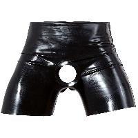 Dessous Short Ouvert en Latex - S Noir Dessous Short Ouvert en Latex - S Noir