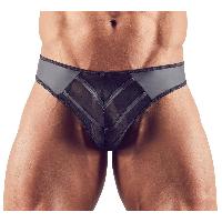 Dessous Tanga Homme Noir Transparant a Rayures - L Dessous Tanga Homme Noir Transparant a Rayures - L