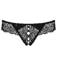 Dessous Tanga Ouvert Noir Miamor - L-XL