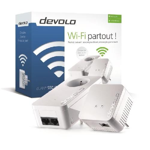 Point D'acces DEVOLO dLAN 550 WiFi Starter kit - 2 adaptateurs CPL - 500 Mbits-s
