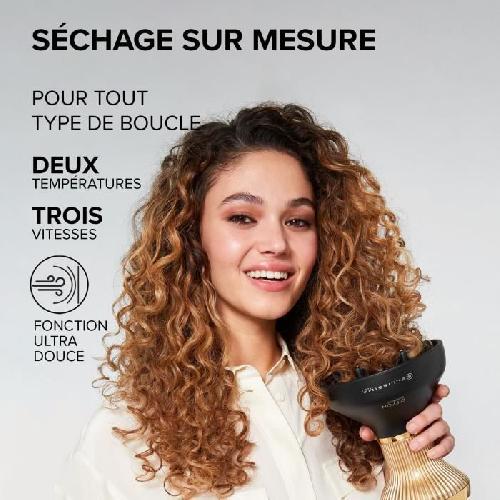 Seche-cheveux Diffuseur D'Air Chaud XL Ceramique - Bellissima - Diffon Supreme Huile D'Argan Pour Cheveux Boucles - 2 Vitesses 3 Temperatures