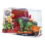 Robot Miniature - Personnage Miniature - Animal Anime Miniature Dino Robotique - ZURU - Dino Wars Stegosaurus - Stégosaure Robo Alive avec armure. plaques lumineuses et pistolet