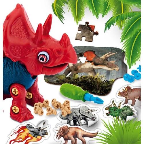 Longue Vue Dino STEM - LISCIANI - I'm a Genius - Construis ton Triceratops - Puzzle et autocollants - STEM éducatif